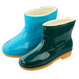 加一步冬季PVC休闲注压鞋防水水鞋女士雨靴雨鞋冬款时尚女1011