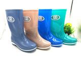 正品上海雨盾雨鞋女士中筒三色一次成型水鞋防滑耐磨工矿劳保雨靴