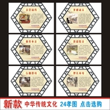 24古代二十四孝校园挂图班级布置墙贴标语来图制作中国风墙纸定制