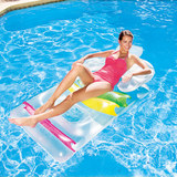 正品Bestway充气单人躺椅 水上浮排 睡垫 游泳充气床 海滩垫 加厚