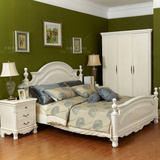 欧式实木雕刻双人床 美式简约现代婚床美式高档别墅新古典公主床