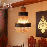 泰域 泰国古典复古吊灯 铁艺珠串东南亚风格客厅餐厅卧室大吊灯