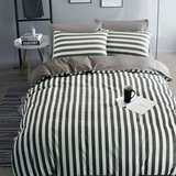 北欧简约全棉四件套纯棉床单被套床笠1.8m2.0m床上用品单人三件套