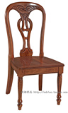 欧式实木餐椅休闲会所椅美式仿古雕花餐椅 宜家实木椅子吃饭椅子