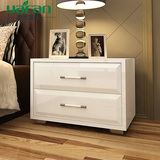 雅然 床头柜 简约 现代 白色烤漆 卧室床头柜储物柜 特价包邮 A11