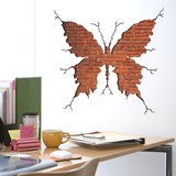 3d立体蝴蝶墙贴纸卧室温馨墙上橱柜子儿童房间墙壁装饰品墙画贴画
