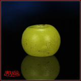 10211=天珠唐球缠丝玛瑙珠子勒子南红:西藏 清代鸡油黄老琉璃珠子