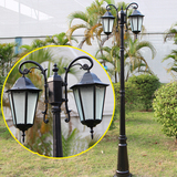欧式户外防水路灯别墅花园小区新农村庭院灯3米双头高杆景观灯