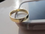 韩国工厂订做代购14K纯金简约光圈戒指 18K黄金男士女情侣对戒指