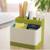 简约方形文具收纳盒创意学生笔筒笔座塑料韩国办公桌面文具整理盒