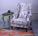 美式乡村沙发单人椅孔雀老虎椅单人布艺沙发简约房间小户型老虎凳