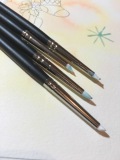 5支装硅胶笔 留白液专用笔 水彩油画丙烯水粉造型笔 绘画肌理笔