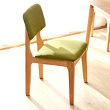 时尚宜家简约椅子奶茶店咖啡厅桌椅北欧软包无扶手木质餐椅书桌椅