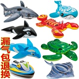 包邮 INTEX海豚坐骑大海龟坐骑 动物游泳圈儿童成人水上充气玩具