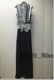 BAISI/百丝2016夏季专柜正品半透明黑白条纹修身连衣裙ATA604541