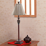 欧式卧室床头台灯 复古温馨宜家客厅可调光节能灯 美式乡村装饰灯