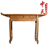 鸡翅木家具红木翘头案条案古典神台供台实木中式仿古供桌条桌案桌