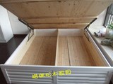 广州实木床特价高箱床 气压床定制 松木家具储物单/双人床1.8定做