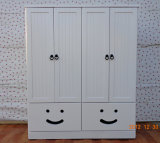 板式组合简易儿童小衣柜移门1米木质欧式实木衣柜4门衣橱1.2米高