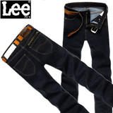 leepu's男士牛仔裤男青年韩版修身直筒小脚款休闲欧美风尚牛仔裤