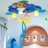 儿童房灯饰 LED吸顶灯男女孩房间温馨卧室灯创意卡通星星月亮灯具