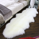 整张新款纯色羊皮欧式沙发垫坐垫纯羊毛地毯飘窗垫床边毯定做包邮