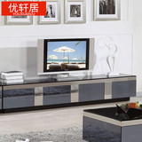 电视柜简约钢化玻璃不锈钢 时尚创意设计茶几现代简约客厅套餐