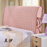 纯色夹棉全棉床头罩床头套皮床床头盖 1.81.5 防尘罩 可机洗 包邮