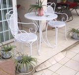 欧式新款铁艺桌椅三件套件 户外阳台客厅庭院休闲椅 公园椅咖啡厅