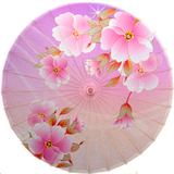 粉红桃花|舞蹈表演伞|泸州分水油纸伞|古典防雨防晒伞|茶楼装修伞