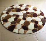 圆形地毯石头地毯欧式风格手工地毯腈纶地毯80厘米*80厘米可定做
