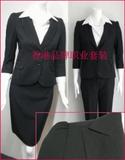 G2000女装西装黑色七分袖套装修身职业210052免烫正装夏装工作服