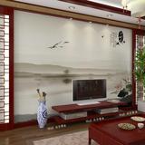中式山水情水墨墙纸壁画大型无缝墙布客厅电视背景墙壁纸古典简约