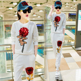 春天韩版衣服搭配时尚卫衣两件套休闲运动女装18-25-35周岁24套装
