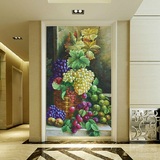 3D手绘欧式手工水果餐厅壁画玄关背景墙纸大型壁画客厅走廊壁纸