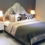 现代床品多件套简约北欧床上用品样板房间高端软装定制1.5米床笠
