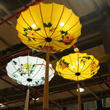 现代新中式吊灯手绘灯笼餐厅酒店走廊美容院艺术装饰工程中国风