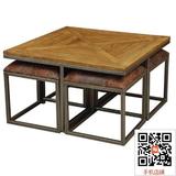 美式整装椅子复古实木办公椅酒店桌子餐桌椅会议桌创意茶几特价