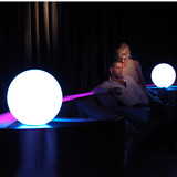 埃森 LED落地灯客厅 创意时尚餐厅球灯 七彩遥控充电卧室床头台灯