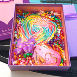 德芙巧克力礼盒装 超大七彩棒棒糖500克心形创意情人节生日礼物