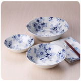 碗日本进口餐具釉下彩手绘沙拉饭碗陶瓷碗家用大汤碗日式餐厅面碗