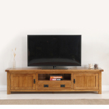 华谊家具纯全实木电视柜茶几组合白橡木美式乡村电视柜客厅家具