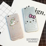 韩国闪粉独角兽苹果6s手机壳iPhone6 Plus保护套可爱全包软硅胶壳