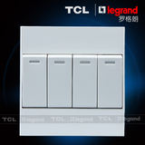 TCL浴室浴霸开关 86型通用承载16A大电流4开 四开单控浴霸开关