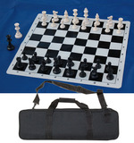 正品加重型标准比赛国际象棋 棋子+硅胶棋盘+棋袋--好评返现10元