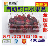 蔬果乐一次性长方形透明塑料水果盒 草莓保鲜包装盒 带盖自动封口