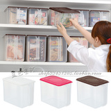 日本进口INOMATA 食品密封盒 米桶米箱 手柄收纳盒 储物盒 面粉桶