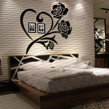 玫瑰花相框简约现代温馨卧室床头过道玄关装饰贴3d亚克力立体墙贴