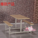 连体工厂工地食堂条凳4人板连体快餐桌椅组合餐桌组合特价50方
