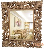 新款欧式镜复古高档家居墙壁装饰长方形镜浴室镜化妆镜试衣镜子